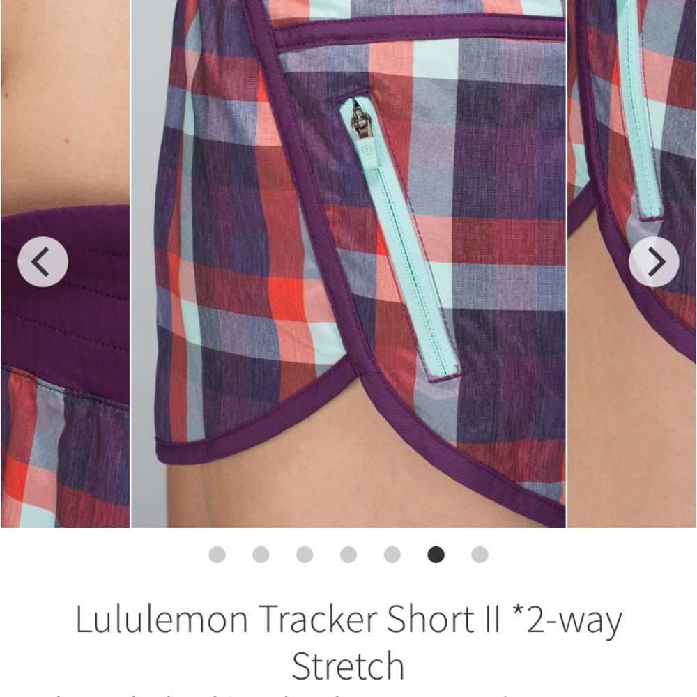 🍋 LULULEMON Tracker Short In Multi-Berry Wheezy Check - size 6 - Picture 3 of 3